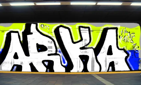 Graffiti artwork by GRUCHAvandals