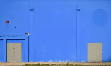 Deep Blue graffiti wall