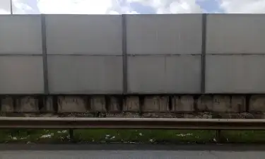 Sound barrier graffiti wall