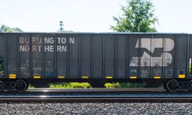 Freight train graffiti wall
