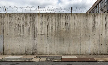 Razor Wire graffiti wall
